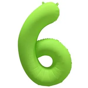 40" Цифра "6" Неон Green / Китай 1207-6148