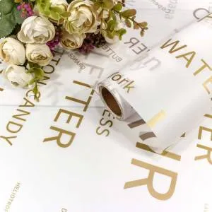 Пленка матовая Золотое тиснение/Белый 0,58*10м./001356/2