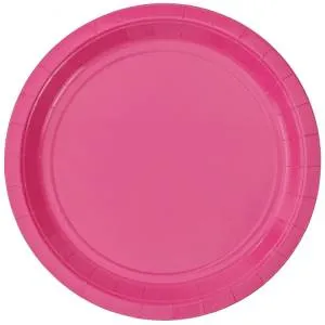 Тарелка ярко-розовая 23 см. 6 шт. 1502-6196