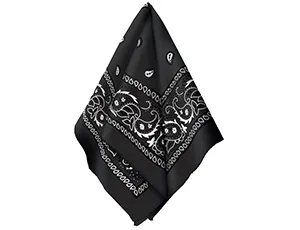 Бандана с рис черная 50*50см/1501-3392