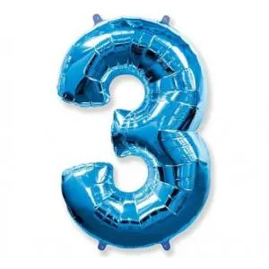 Цифра "3" - синяя в упак/ Flexmetal 1207-3074