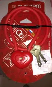 Замок свадебный с тросиком