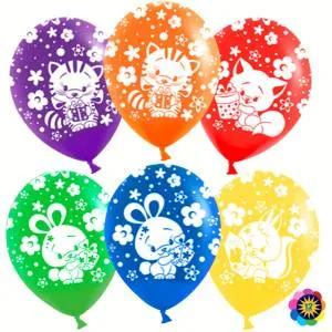 12" Зверята и подарки, пастель ассорти (25 шт) (Малайзия) 711239-25