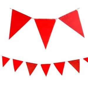 Гирлянда флажки расцвечивания Красная 9 м. (24 флажка)