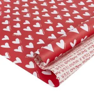 Уп. бумага "Влюбленные сердца" 0,7*1м (10 листов)/ 2050906