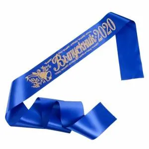 Лента "Выпускник" синяя атлас с годом /1326813