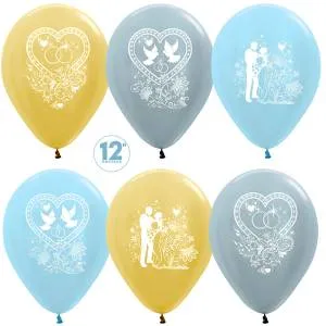 Свадьба ассорти, перламутр 12" Колумбия