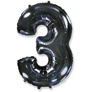 Цифра "3" - черная в упак/ Flexmetal 1207-4746