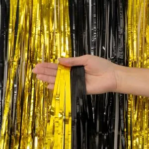 Занавес "Дождик" черный/золото металлик 100*200 см. (Китай)  6233561