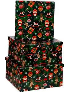 Коробка 17,5*17,5*10 см Новогодняя сказка