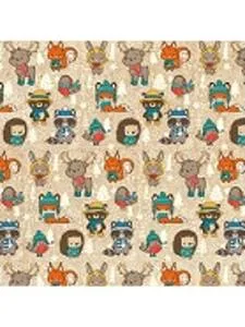 Бумага упак. Новогодние зверята 70*100см (10 листов)/УБ-0715