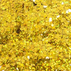 Конфетти фольга Шестиугольники, Золото  0,25см 100 гр./6015265