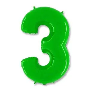 Цифра "3" -  Яркий лайм /Grabo                     