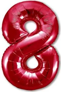Цифра 8 - 40" Slim Красный (Россия) / 756348/1207-5019