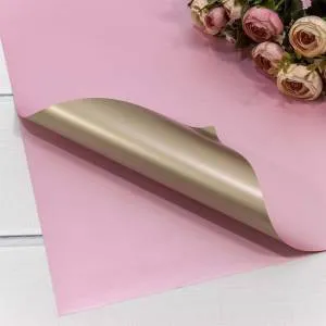Пленка матовая Золото/Ярко-розов Глянец 40см*45см 20 шт./1364/10