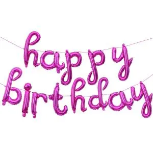 Набор шаров-букв мини Happy Birthday Розовый 17"/ 19003