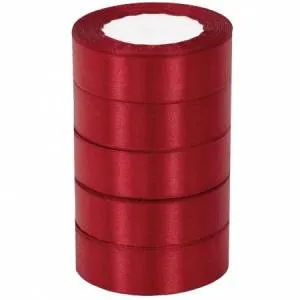 Лента атлас бордовый 25 мм*22,85м/ 4886216/ L25086