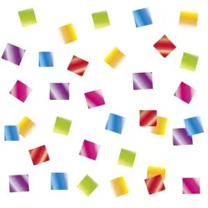 Конфетти для шаров "Квадраты ассорти" 1 см 500 гр. 415003