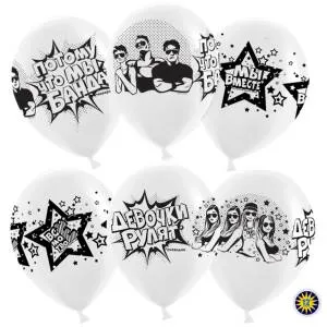 12" Банда, белый пастель  (100шт) (Малайзия)