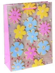 Пакет подарочный M/ППК-6299 18*23*8 см с ламинацией