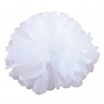 Помпон из бумаги 40 см (белый)