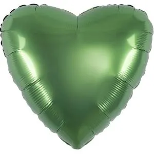 18" Сердце зеленый мох, Бохо (Россия) / 228386