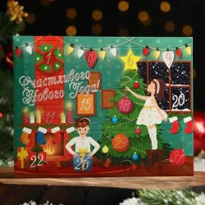 Адвент-Календарь с шоколадом "Исполнения желаний" 12*5 г/7153880