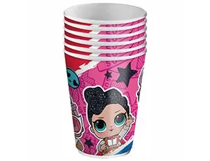Стаканы Куклы ЛОЛ диско 250мл 6шт 1502-4966