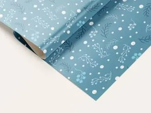 Бумага упак. "Веточки на синем" 70*100 см (10 листов) /УБ-6511