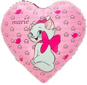 18" Сердце, Кошечка Мари, розовое /  Китай 27019