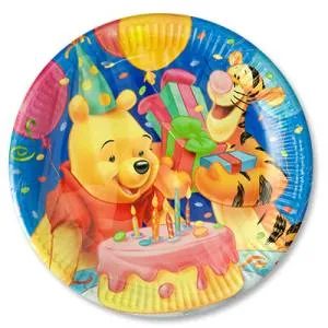 Тарелки  "Винни Пух и друзья" 23 см. 8 шт.