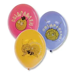 Набор шаров рис Пчелка Майя 30 см 5 шт