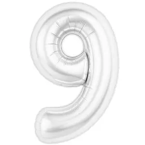 Цифра 9 - 40" Slim Белый блеск (Россия) / 1207-6596