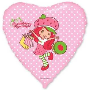 18" Девочка Клубника с подарками ( Flexmetall)/1202-1192