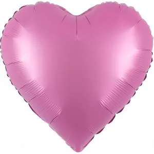 18" Сердце сатин розовое (Китай) / 27592