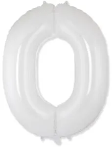 Цифра "0" - белая/ Flexmetal