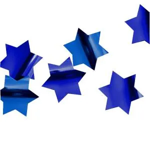 Конфетти для шаров "Звезда синяя" d=3 см., 30 гр.