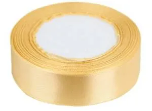 Лента атлас бежевый 25 мм*22,85 м / 147-25