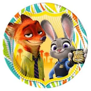 Тарелка "Зверополис" 23 см / 8 шт