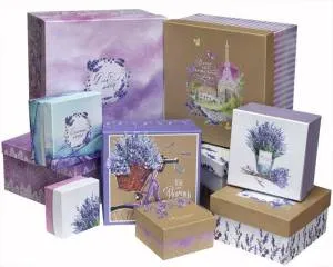 Коробка 14*14*8 см "Лавандовая нежность"