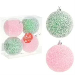 Набор шаров d-8 см."Заснеженный микс" 1307160