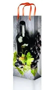 Пакет подарочный под бутылку12*36*8,5 см