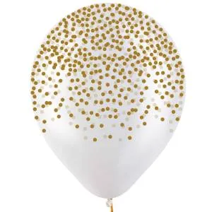 12" Конфетти (Золотое, Белое), кристалл (Турция)