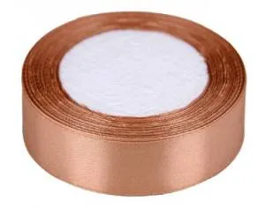 Лента атлас карамельный 25 мм*22,85м