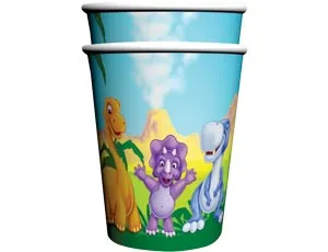 Стаканы бумажные "Динозаврики"