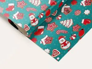 Бумага упак. "Имбирные пряники" 70*100 см (10 листов) /УБ-6502