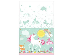 Скатерть п/э "Единорог Нежный" 1,2*1,8 м.