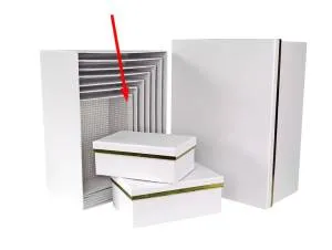 Коробка Золотой кант белый 23*16.5*9.5