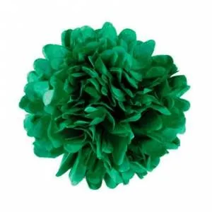 Помпон из бумаги 25 см (темно-зеленый)