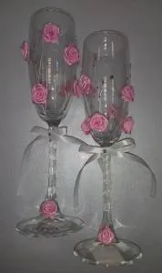 Бокалы "Букет роз"